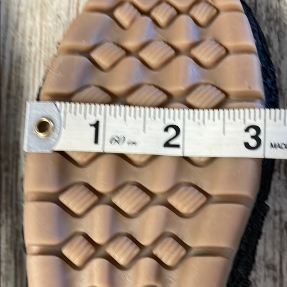 Black Textured Flats with Rounded Toe - Picture 8 of 10